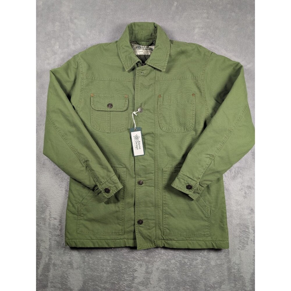 Alpine Design Chore Coat Womens Size Small Green Quilted Lined Barn Work Utility
